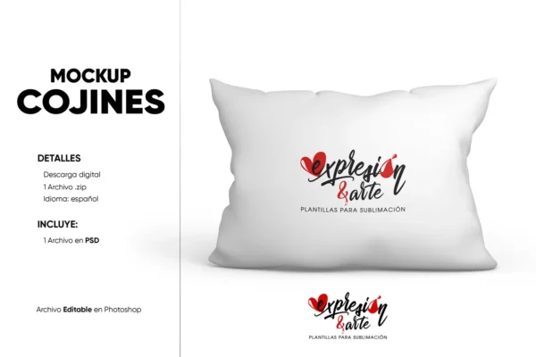 mockup cojin rectangular